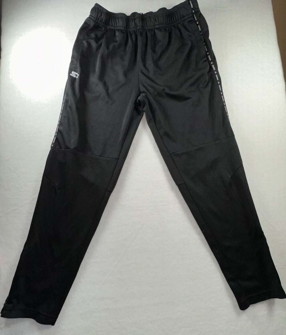 Starter Boys Athletic Performance Logo Track Pants With Zipper Cuffs